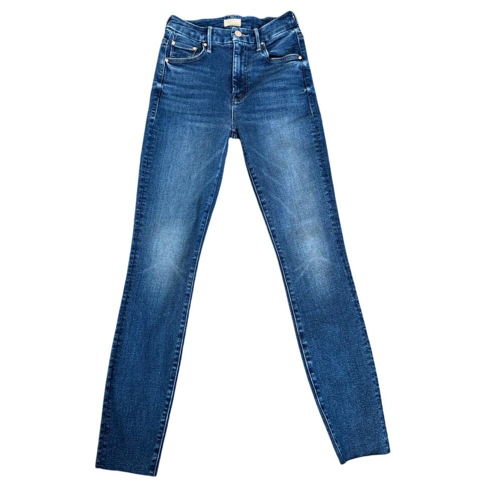 MOTHER Jeans Skinny Medium Wash Stretch Denim